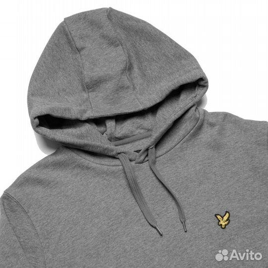 Мужская серая толстовка с капюшоном Lyle & Scott