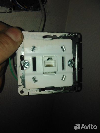 Подключение интернет розеток, тест кабеля, замена