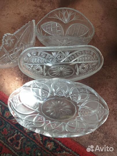 Блюдо хрустальное СССР
