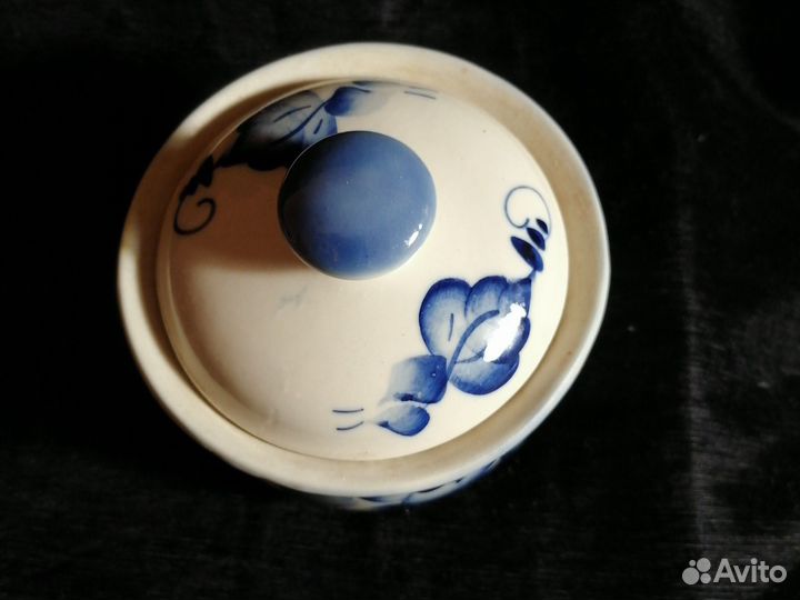 Сахарница, конфетница, вазочка гжель СССР 70-80гг