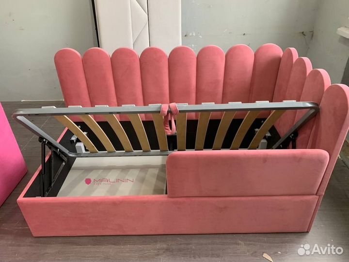 Детская кровать 80 на 160 со спинкой и бортиками