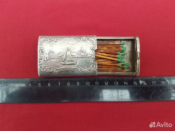 Спичечница серебро
