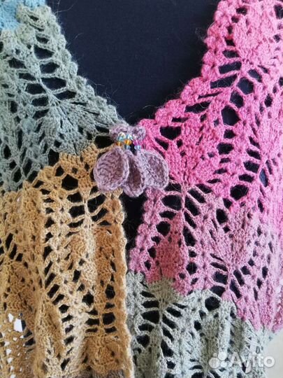 Вязаный шарф палантин