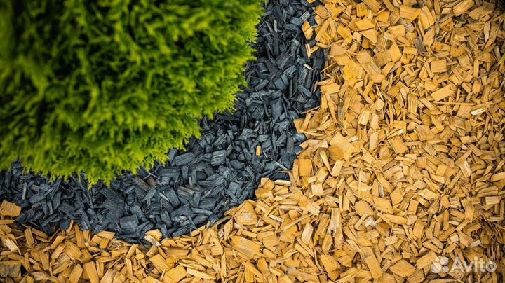 Щепа для декора сада, некрашеная 2-4см