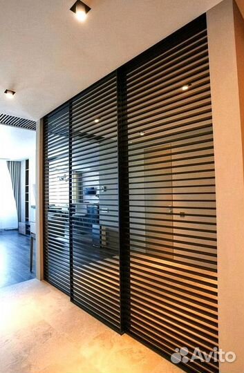 Раздвижные реечные перегородки