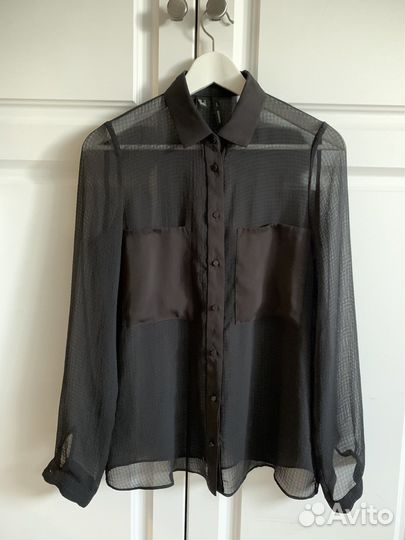 Рубашка черная mango