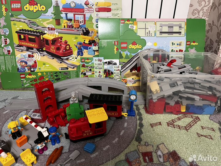Lego duplo поезд на паровой тяге 10874