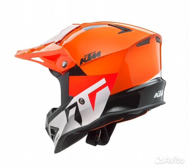 Шлем KTM dynamic-FX helmet, бело-оранжевый, L