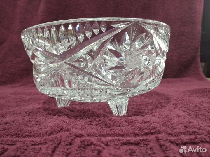 Ваза хрустальная на ножке СССР