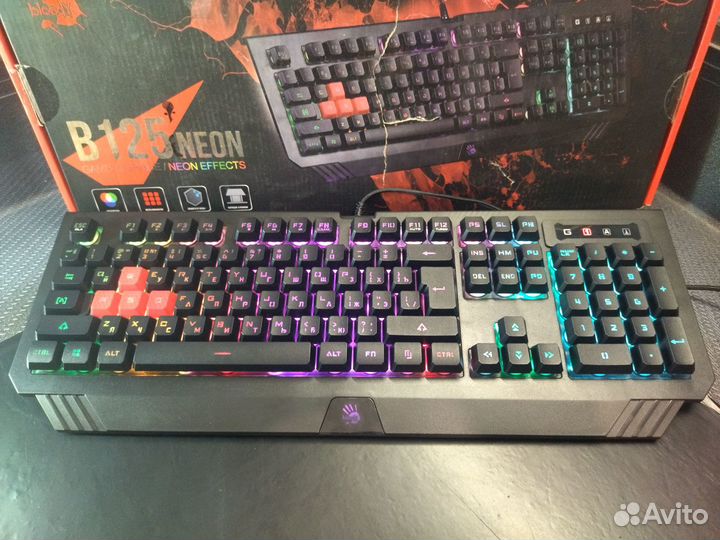Клавиатура игровая A4Tech Bloody B125N Neon
