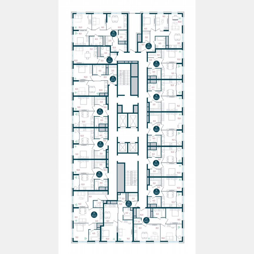 Квартира-студия, 24 м², 29/32 эт.