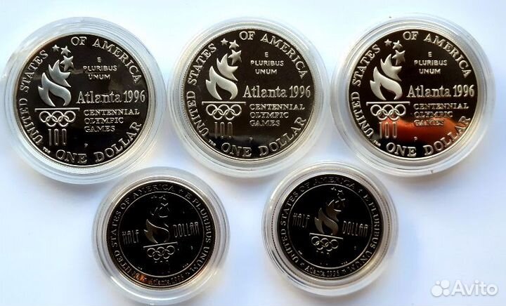 Набор монет. Спорт. Олимпиада Атланта. Серебро 5