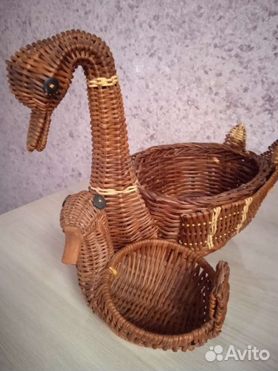 Уточки плетёные, лоза, ручная работа