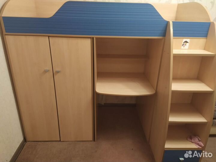 2-ярусная детская кровать-стенка