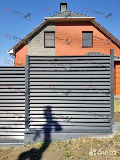 Забор жалюзи горизонтальный