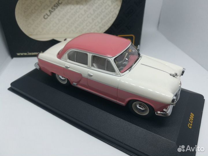 1/43 IXO газ-21 Волга 1958 розово-белая