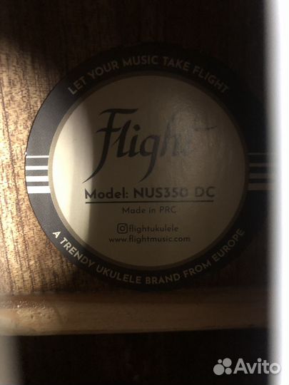 Укулеле сопрано flight nus 350 dc