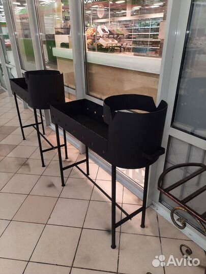 Мангал с печью под казан