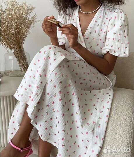 Платье женское летнее из муслина