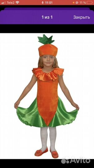 Костюм морковки