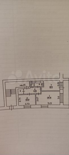 2-к. квартира, 43,9 м², 1/2 эт.