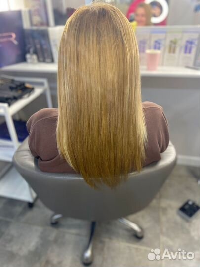 Наращивание волос 40 см волосы и работа