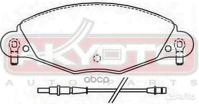 Колодки тормозные дисковые передние С датчиком