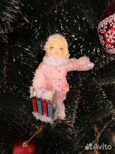 Ёлочная игрушка из ваты