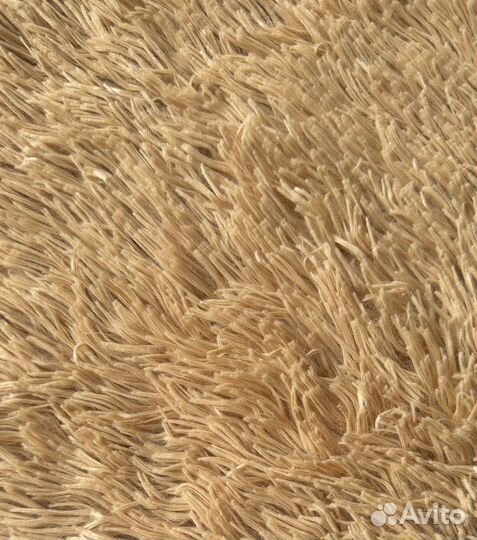 Покрывало меховое травка бежевое/песочное