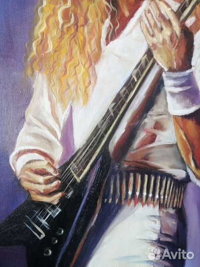 Картина маслом холст на картоне дейв мастейн