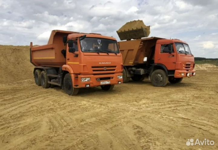 Песок строительный доставка