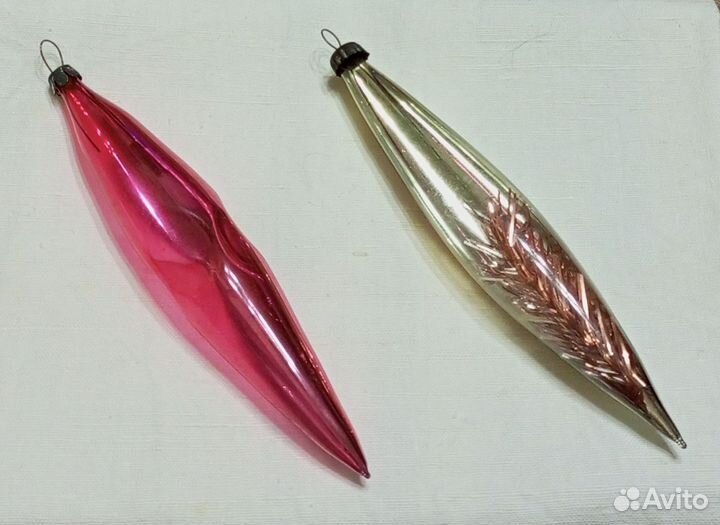 Елочные игрушки. СССР. Глинка. Сосульки. Подвески