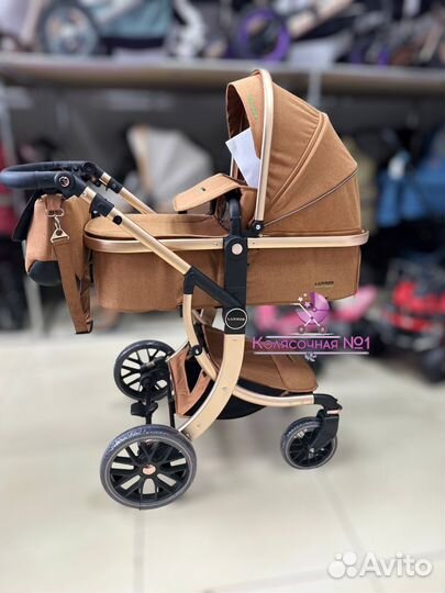 Коляска luxmom 601A 3в1