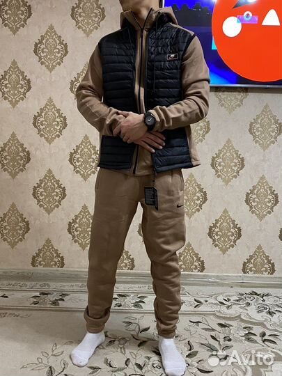 Утеплённый спортивный костюм тройка