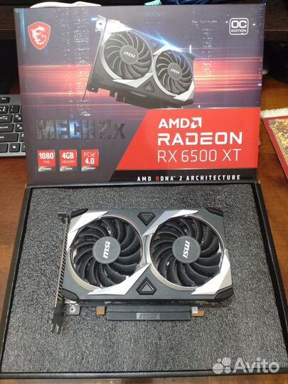 Видеокарта MSI RX 6500XT mech 2X 4GB OC