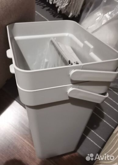 Выдвижная система IKEA hallbar с ведрами для кухни