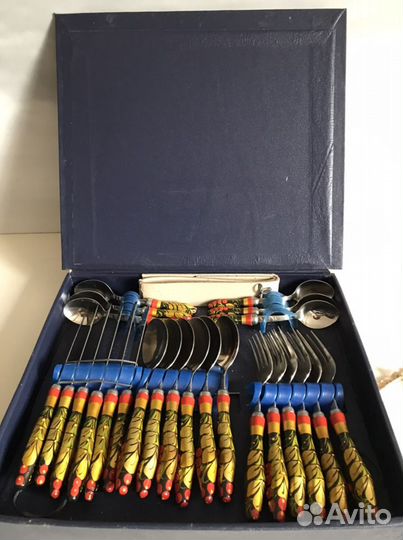 Подарочный набор столовых приборов из дерева СССР