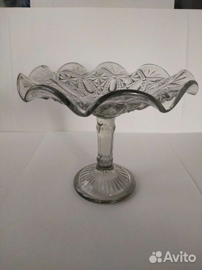 Ваза конфетница Мальцевское стекло СССР