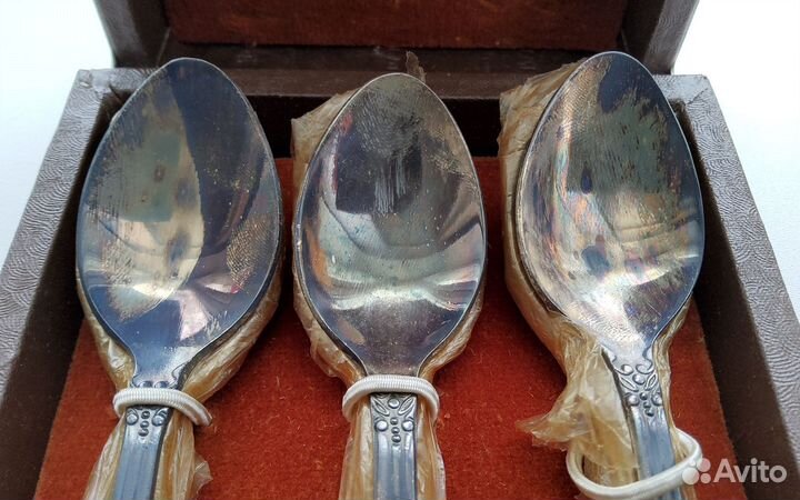 Набор чайных ложек мельхиор СССР. 12 шт