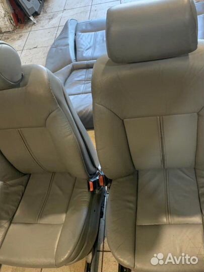 Салон серая кожа на BMW 5 E39 электро в сборе