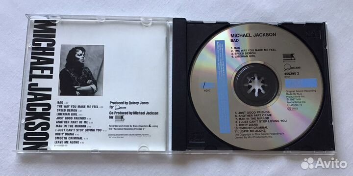 CD Michael Jackson BAD Майкл Джексон Буклет