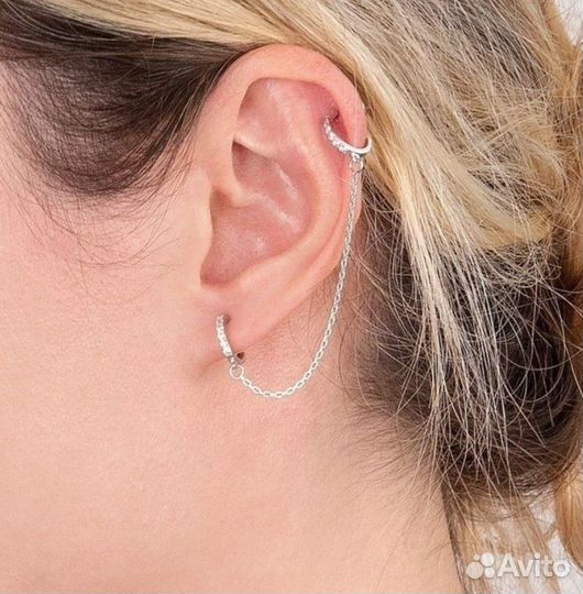 Серьги каффы гвоздики