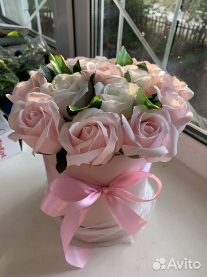 Букет из мыльных роз