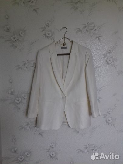 Пиджак жакет hm из смесового льна