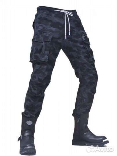 Мотоджинсы джоггеры мужские 30 32 34 36 38 40 42