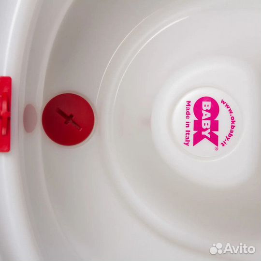 OK Baby ванночка с горкой Onda Baby white