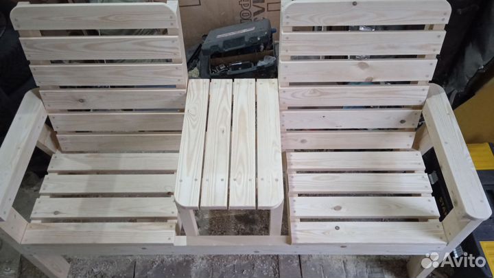 Лавочка садовая со столиком