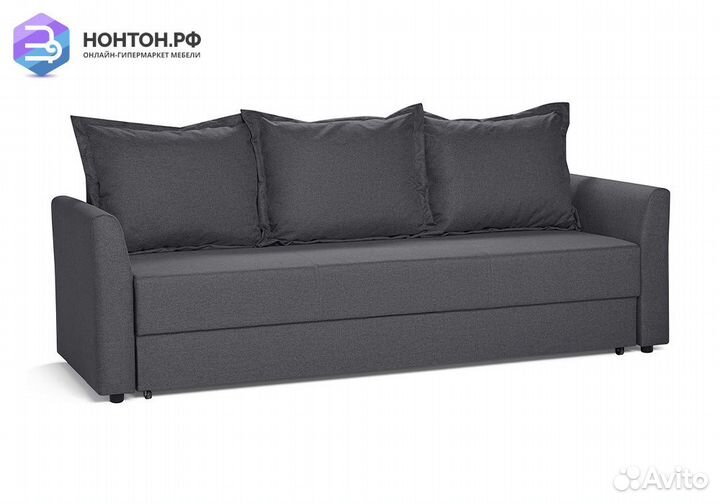 Диван еврокнижка Монца темный графитовый