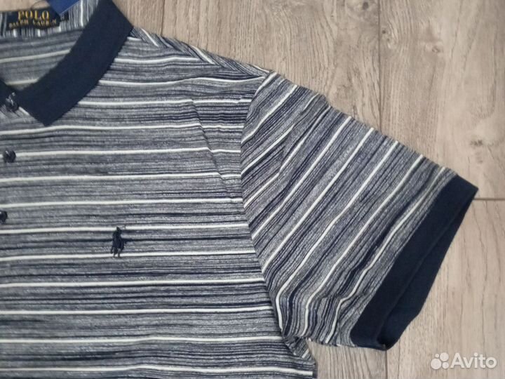 Футболка-поло в полоску мужская