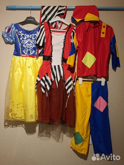 Костюм белоснежки, разбойницы и пертрушки